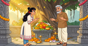 Marathi for visiting a temple